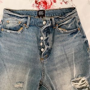 Ripped high waist cropped jeans